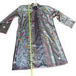 None Vintage smoke-green long Kashmiri jacket embroidered size M Photo 6