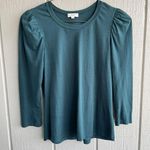 ALC Frank A.L.C. Karlie Puff Sleeve Cotton T-Shirt in Dark Teal Size XS Photo 1