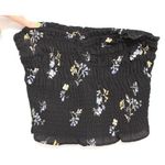 Abercrombie & Fitch Womens  Black Blue Floral Bandeau Crop Top Shirt Size Small S Photo 0