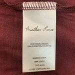 Another Lover Womens Burgundy Black Striped Tie Back Top Size XL Photo 3