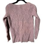 Loft Ann Taylor Pink Cable Knit Sweater SZ M Photo 2