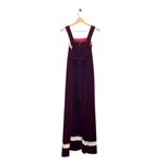 Velvet Lace Trim Maxi Dress Red Size 7 Holiday Christmas Size M Photo 8