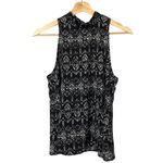 Acemi Boutique Black & White Geometric Printed High Neck Tank Top S Photo 3