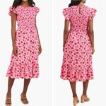 Vineyard Vines New! Rock Rose Floral Smocked Midi Dress, size M Photo 10