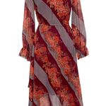 Soft Surroundings Woodland Manor Midi Chiffon Dress Women’s Size XS Handkerchief Photo 0