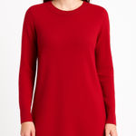 Neiman Marcus NWT  the cashmere collection red crewneck sweater dress XL Photo 0