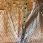 Ralph Lauren  Coral Peach Gingham ButtonShort Sleeve Shirt Pants Set Size‎ M /12 Photo 15