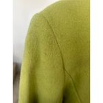 Vintage 90s Johnathan Michael Lime Green Wool Tortoiseshell Zip Jacket Size M Photo 5