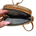 Boutique  Womens Zipper Pocket Crossbody Purse Caramel‎ Brown Faux Leather Travel Photo 3