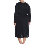 Abound NWT Black V-Neck Midi Dress Long Sleeved Plus Size Photo 1