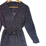 Rails  Callan Charcoal Tiger Striped Belted Jumpsuit Wide Leg Cropped Chic L Photo 3