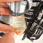 Calvin Klein  Wrap Mini Dress Collared V Neck Black White Print sz 4 Photo 7