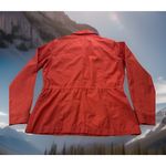 Eddie Bauer Y2K Orange Utility Jacket Women M Cargo Pockets Drawstring cottage Photo 8