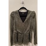 Vera Wang Puff Sleeve Peplum Top Photo 1