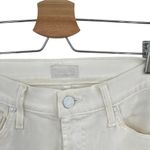 Mother Denim Insider‎ Crop Step Fray Jeans Glass Slipper White Denim Size 26 Photo 13