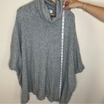 Caslon  Womens M/L Sweater Pullover Gray Knit Short Sleeve Turtleneck Stretch Photo 1