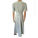 Handmade Vintage 70s Blue White Cottagecore Prairie Preppy Floral Midi Dress Size M Photo 4