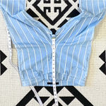 J Brand Maria High Rise Skinny Jeans in Yarn Dye Blue Herringbone Stripe Size 30 Photo 6