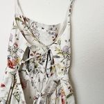 H&M [] Cream Linen Blend Cottagecore Wildflower Floral Print Strappy Romper Sz XL Photo 8