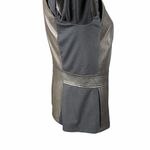 DKNY  Lamb Leather Jacket Women’s 10 Black Panel V-Neck Full Zip City Chic Photo 5