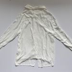 Michael Lauren  White Button-Up Shirt Criss Cross Back Size Large NWOT Photo 2