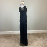 XScape Off the Shoulder Beaded Chiffon Evening Gown Blue Size 14 Long Formal Photo 2