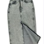 ZARA  Black Stone Wash Denim Skirt Photo 0