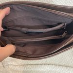 Liz Claiborne Faux Brown leather shoulder bag with adjustable strap Photo 5