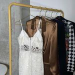 EXPRESS Rare Ivory Crocheted Lace Midi Dress Photo 11