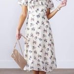 SweetSalt Clothing Sweet Salt Women Floral Homestead Classic Vintage Cream Lined Midi Dress Size 12 Photo 0