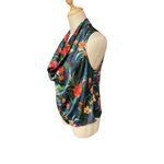 Shore Women's Oceansides Floral Drape Tank Size XS NWT Jewel Tone Dark Blue Photo 1