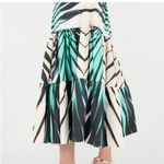 Roberto Cavalli  Vibrant Green and Black Midi Skirt Photo 2