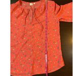 Gap  Cottage Peasant Shirt Womens XS V Neck Pullover Prairie Floral Ruffle Sleeve Photo 10