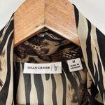 Susan Graver  Multi Animal Print Sleeveless Sheer Vest W/ Pockets Size M Photo 3