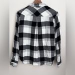 Anthropologie Cloth & Stone  buffalo Check plaid Button up shirt gauze relaxed S Photo 3
