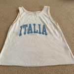 Brandy Melville  Tank Top Italia White Crop Photo 0