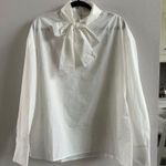 Tanner Fletcher Laurence Pussybow Shirt Size 4 White Photo 0