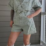 ZARA romper jumpsuit denim jeans olive green Photo 1
