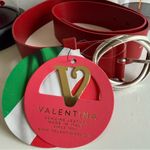 Valentina women’s Scarlet genuine Leather Belt with Metallic Buckle Red Photo 1