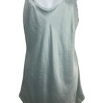 Victoria's Secret Victoria’s Secret 100% Silk Short Slip Dress Nightgown M Blue Satin Gold Label Photo 0