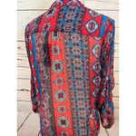 Kut From The Kloth NWT Kut from the Kloth Blouse Small KFTK Button front shirt Boho Paisley Sheer Photo 3