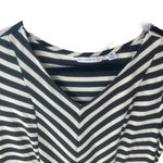 Isaac Mizrahi  Live! black & white 100% cotton chevron dress size medium Photo 2