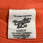 Pacific & Co. women’s large salmon pullover crew neck sweatshirt Panama City nwt Orange Photo 1