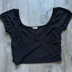 Aeropostale  Black Eyelet Crop Top Photo 0