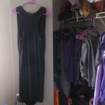 Bebe ribbed ruched sides dress studded in black and multi-colors size large. Photo 1