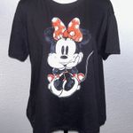 Disney Minnie Mouse Short Sleeve Graphic T-Shirt - Black Size Large Photo 1
