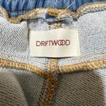 Driftwood  River Bloom Joggers Womens M Blue Embroidered Soft Denim Floral Pants Photo 3