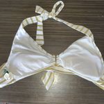 Lauren Ralph Lauren Gold Metallic Bikini Top White Size 14 Photo 3