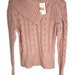 Banana Republic Women’s  Button Cowl Neck Fuzzy Cropped Sweater Barbiecore Barbie Photo 0