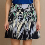 Milly  Womens Kayla Painterly Floral Print‎ Pleated A Line Mini Skirt 2 Photo 0
